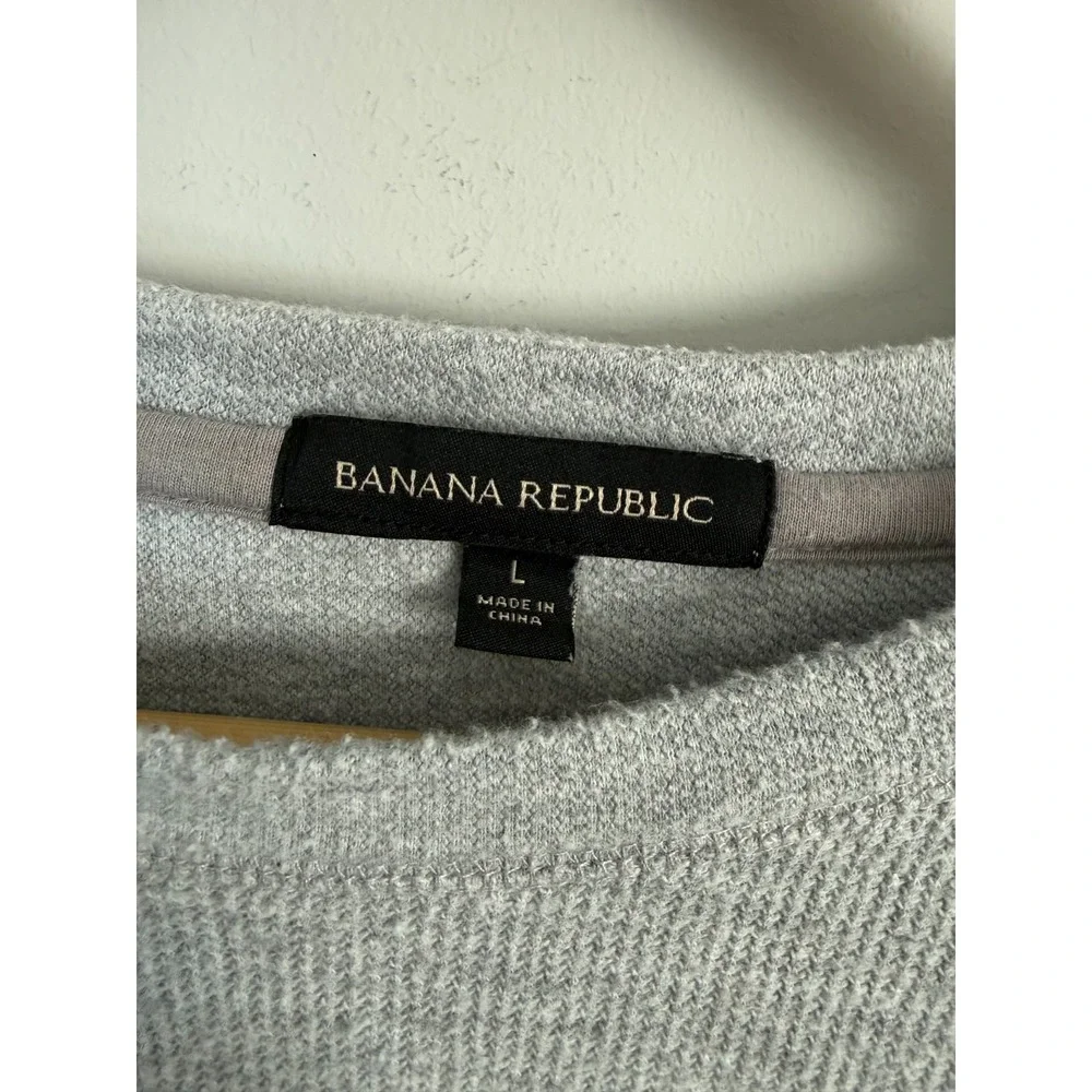 Banana Republic Long Sleeve T-Shirt Crew Neck‎ Men's L Grey Comfort